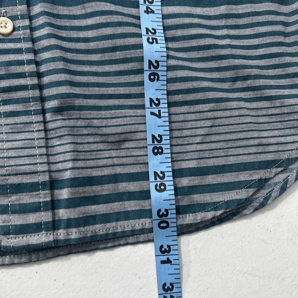 The North Face Shirt Mens Large Stripe‎ Short Sleeve Button Up